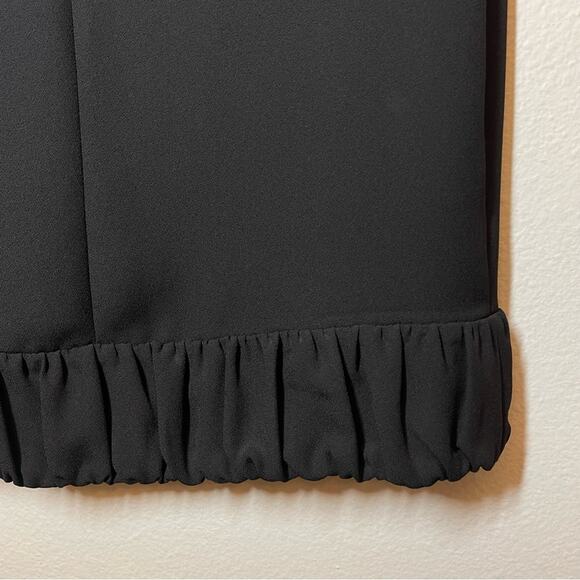 Talbots Collection Dress Sleeveless Black Sheath Ruched Hem LBD 4 Petite 4P - Picture 4 of 6